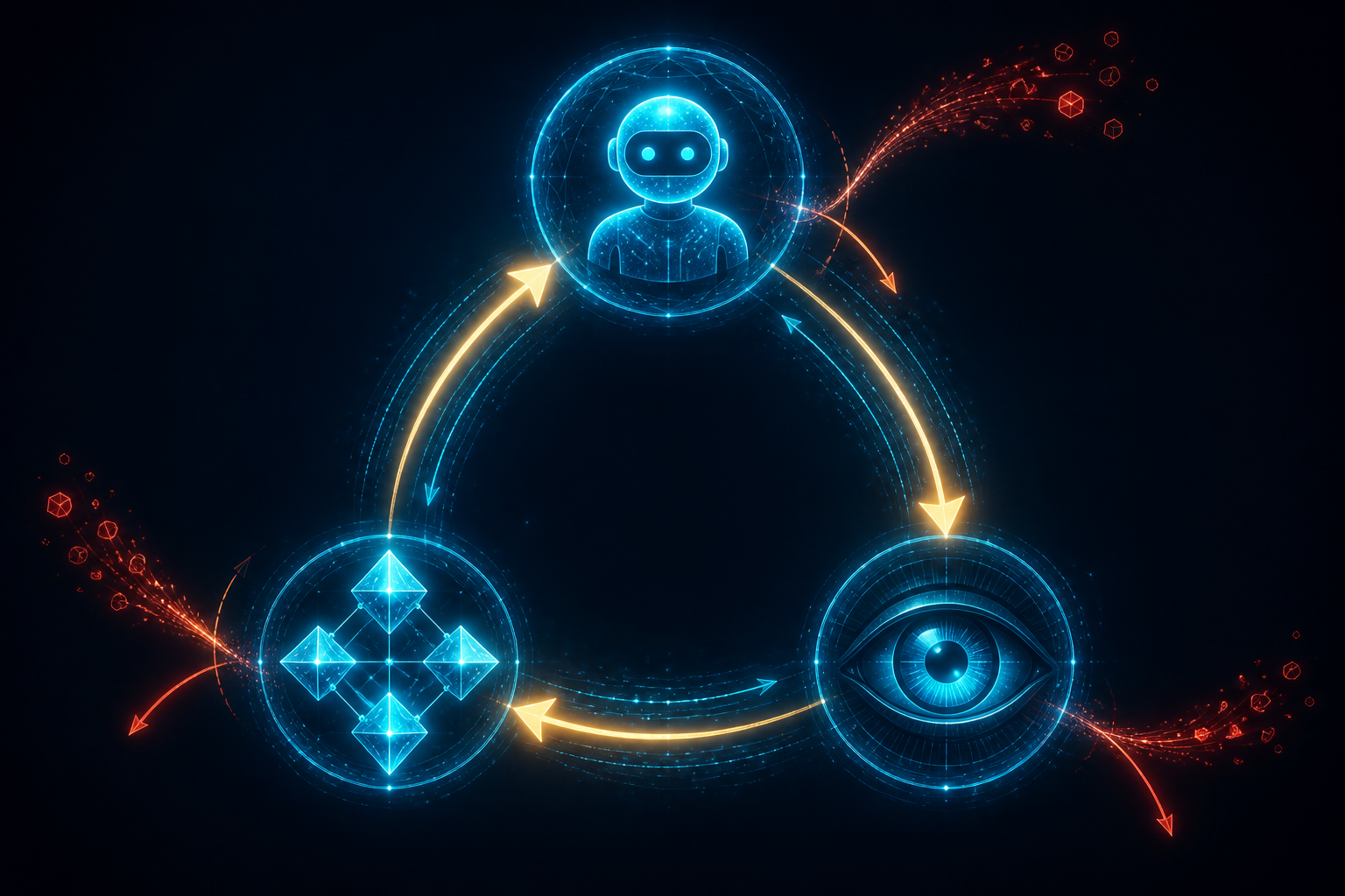 Admissibility loop — agent, ontology, reality sensor in a validation triangle